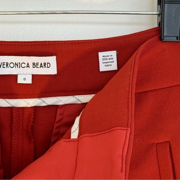 Veronica Beard Tani Ankle-Crop Boot-Cut Pants in Flame - Picture 10 of 15